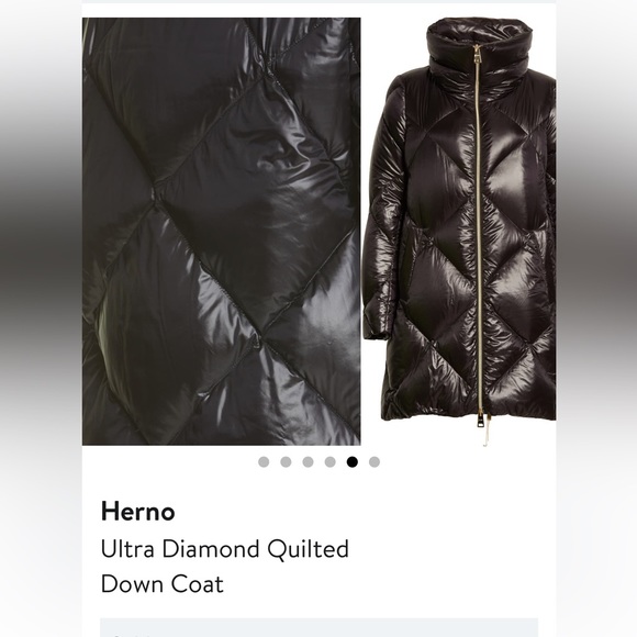 HERNO Ultra Diamond Quilted Ultra Down Coat. Black, size 14 US, 50 IT - Picture 3 of 12